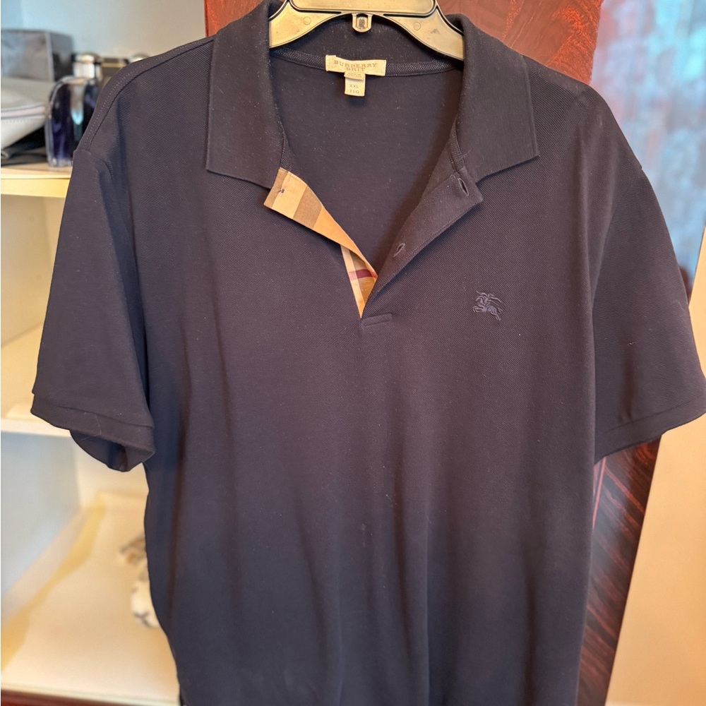 Burberry Dark Blue Polo Shirt for Men